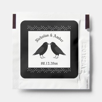 Gothic Wedding Kissing Ravens Custom Hand Sanitizer Packet by DestroyingAngel at Zazzle