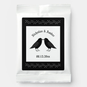 Gothic Wedding Kissing Ravens Custom Margarita Drink Mix