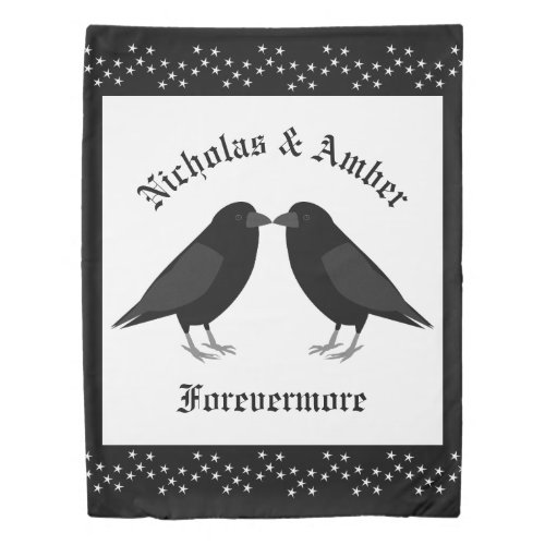 Gothic Wedding Kissing Ravens Double Sided