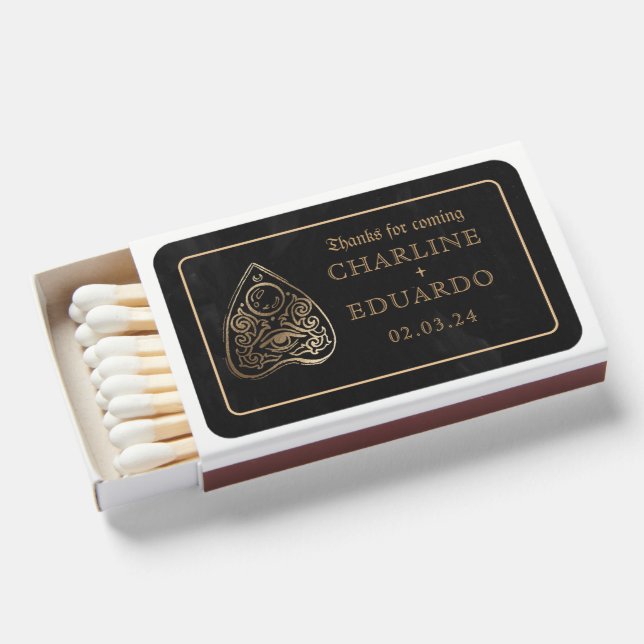 Gothic Wedding  Matchboxes (Front Open)