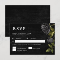 Gothic Wedding Meal Choice