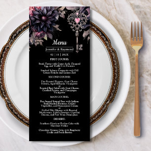 Gothic Wedding Menu Floral Hallowedding Menu