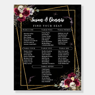 Gothic Wedding Modern Skull 7 Table Gothic Wedding Foam Board