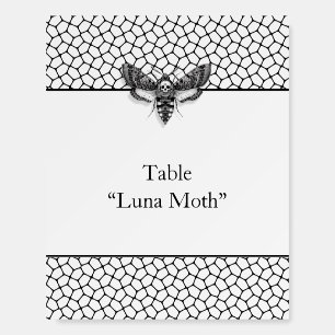 Gothic Wedding   Moth & Lace Black & White Foam Board