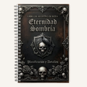 Gothic wedding planner notebook