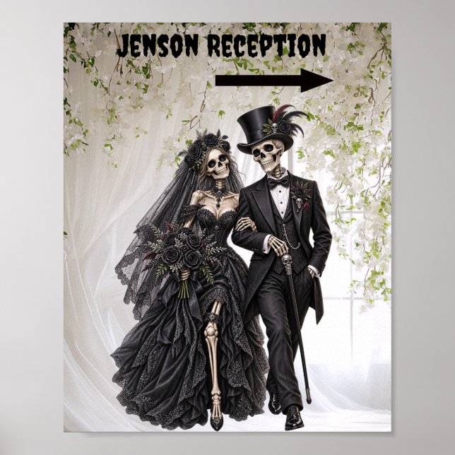 Gothic Wedding Reception Sign (Front)