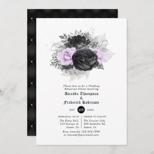 Gothic Wedding Rehearsal Dinner Invitation