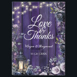Gothic Wedding Rustic Purple Wood Thank You Magnet<br><div class="desc">Express your gratitude with a touch of gothic elegance using our "Gothic Wedding Rustic Purple Wood Thank You Magnets!" Whether you're having a Halloween-themed wedding or just love the gothic aesthetic style, these thank-you cards are the perfect match. Customize these magnets with your names and date to make them truly...</div>