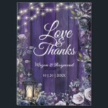 Gothic Wedding Rustic Purple Wood Thank You Magnet<br><div class="desc">Express your gratitude with a touch of gothic elegance using our "Gothic Wedding Rustic Purple Wood Thank You Magnets!" Whether you're having a Halloween-themed wedding or just love the gothic aesthetic style, these thank-you cards are the perfect match. Customize these magnets with your names and date to make them truly...</div>