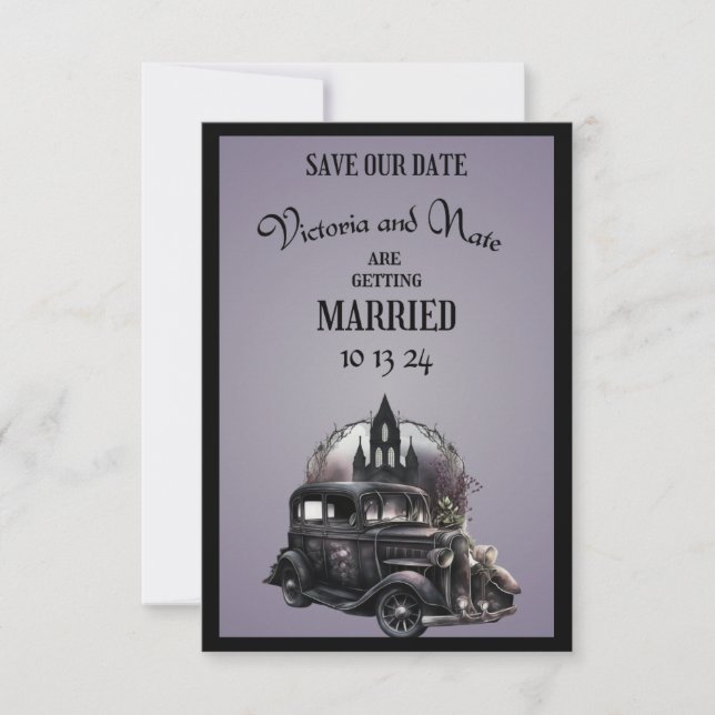 Gothic Wedding Save the Date (Front)