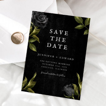 Gothic Wedding Save The Date by NamiBear at Zazzle