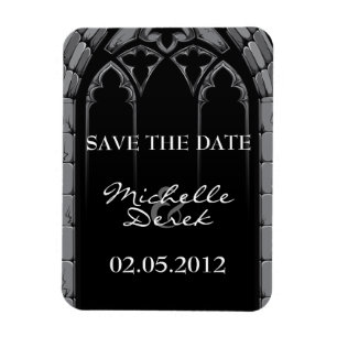 Gothic Wedding Save the Date Magnets