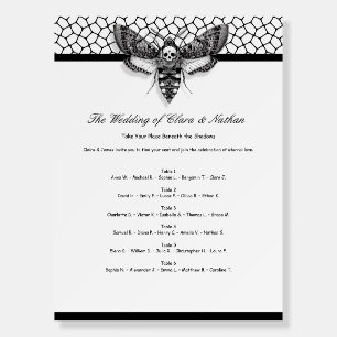 Gothic Wedding Seating Charts Elegant Black White Foam Board