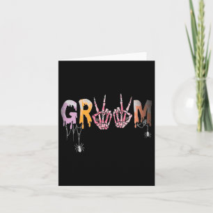 Gothic Wedding Spooky Halloween Skeleton Groom Jus Card