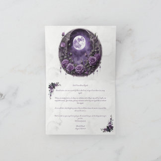 Gothic Wedding Thank You Card Floral Dark Romance