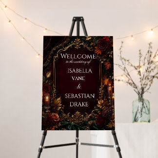 Gothic Wedding Welcome Foam Board