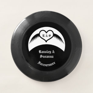Gothic Wedding Winged Heart Custom Monogrammed Wham-O Frisbee
