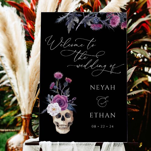 Gothic Welcome Sign Dark Wedding Halloween N100