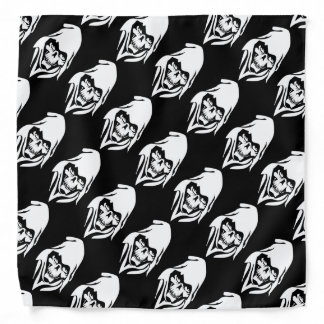 Gothic White Reaper cartoon (black background) Bandana