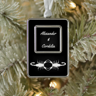 Gothic White Wedding Scorpions Custom Christmas Ornament