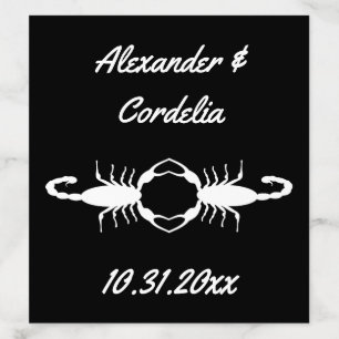 Gothic White Wedding Scorpions Custom Envelope Liner