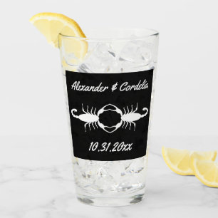 Gothic White Wedding Scorpions Custom Glass
