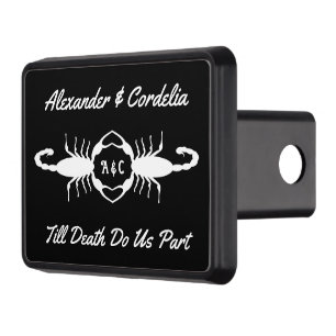 Gothic White Wedding Scorpions Custom Hitch Cover