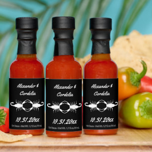 Gothic White Wedding Scorpions Custom Hot Sauces