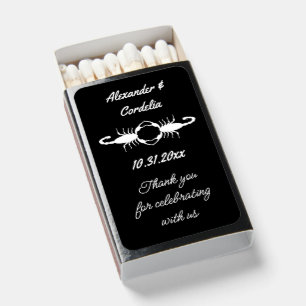 Gothic White Wedding Scorpions Custom Matchboxes