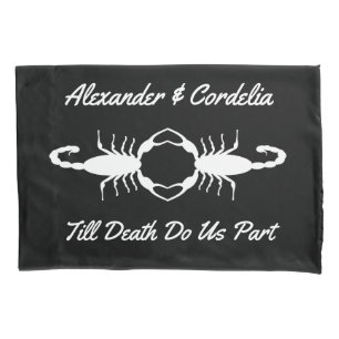 Gothic White Wedding Scorpions Custom Pillow Case