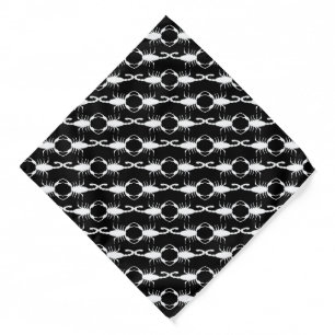 Gothic White Wedding Scorpions Patterned Bandana