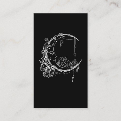 Gothic Wicca Crescent Goth Moon Business Card