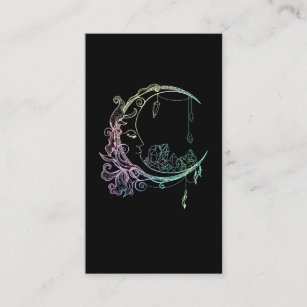 Gothic Wicca Crescent Pastel Goth Moon Business Card