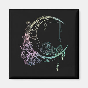 Gothic Wicca Crescent Pastel Goth Moon Magnet