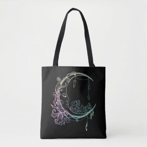 Gothic Wicca Crescent Pastel Goth Moon Tote Bag