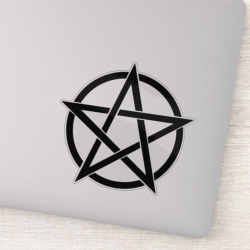 Gothic Wicca Pentagram Elegant Vinyl Sticker