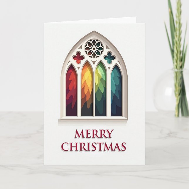 Gothic Window Christmas Card (Front)