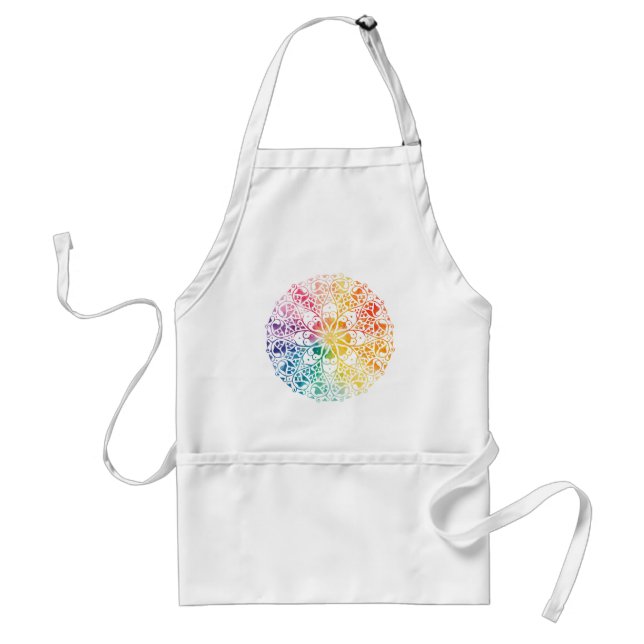 Gothic Window Rainbow Pride Adult Apron (Front)