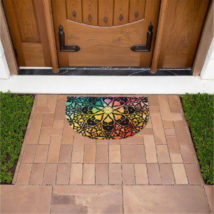 Gothic Window Rainbow Pride Doormat