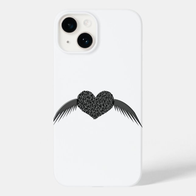 Gothic Winged Love Heart Case-Mate iPhone Case (Back)