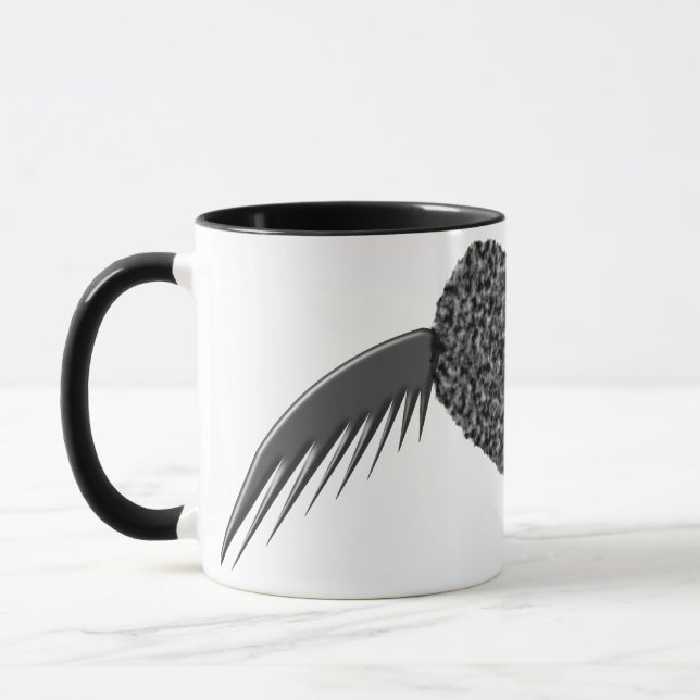 Gothic Winged Love Heart Mug (Left)