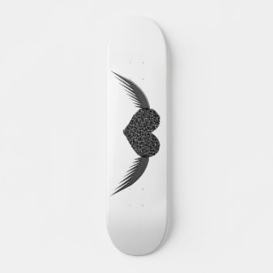 Gothic Winged Love Heart Skateboard Deck