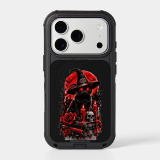 Gothic Witch Black Cat Halloween Skull Candle Desi iPhone 17 Pro Case