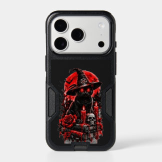 Gothic Witch Black Cat Halloween Skull Candle Desi iPhone 17 Pro Case