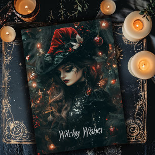 Gothic Witch Christmas Card
