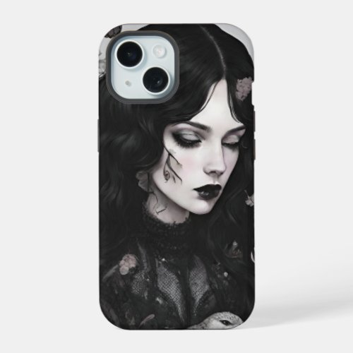 Gothic Witch goth Spooky iPhone 15 Case