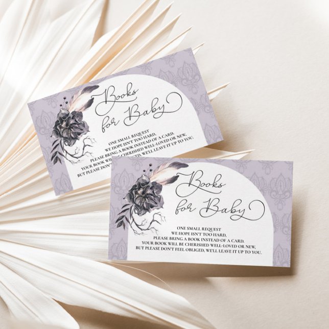 Gothic Witch Halloween Baby Shower Book Request Enclosure Card (Creator Uploaded)