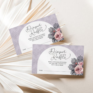 Gothic Witch Halloween Baby Shower Diaper Raffle Enclosure Card