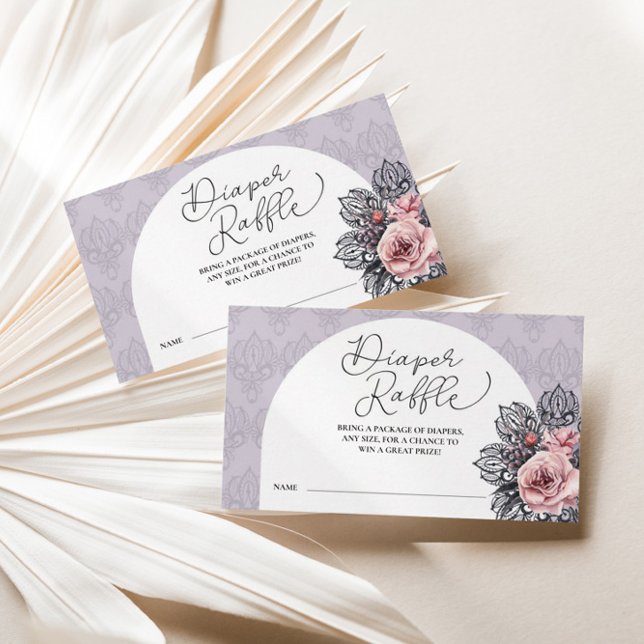 Gothic Witch Halloween Baby Shower Diaper Raffle Enclosure Card (Creator Uploaded)