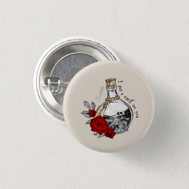 Gothic Witch Love Potion Button (Front & Back)